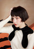 Velvet Pearl Trim Collar